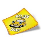 Nalepka za avto atijev taxi rumena
