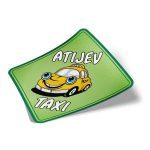 Nalepka za avto atijev taxi zelena