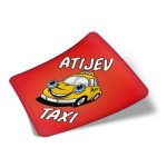 Nalepka za avto atijev taxi rdeča
