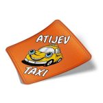Nalepka za avto atijev taxi oranžna