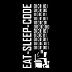 Eat Sleep Code, majica za računalničarje - slika 2