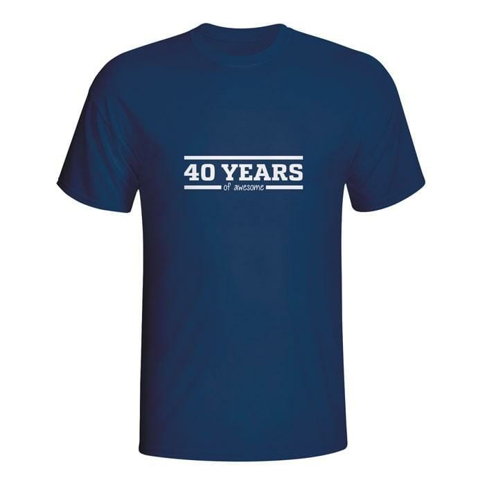 40 years of awesome, majica z lastno letnico 40 years of awesome, majica z lastno letnico