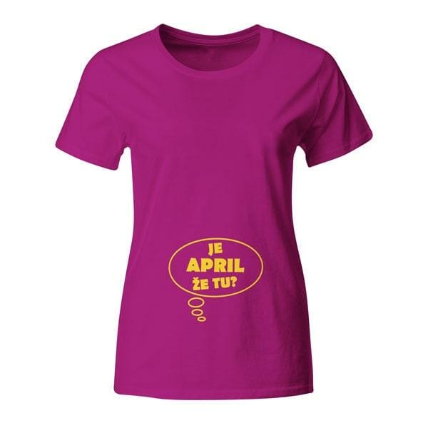Je april že tu, nosečniška stretch majica Je april že tu, nosečniška stretch majica - slika 1