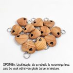 Lesen obesek za ključe v obliki srca z izrezanim srcem - slika 2