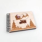 Personaliziran lesen album za fotografije z božično gravuro in 3D imenom - slika 2
